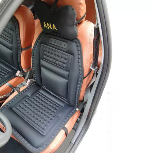 پشتی طبی صندلی خودرو مشکی مدل تیارا همراه با پشت گردنی بسته یک عددی